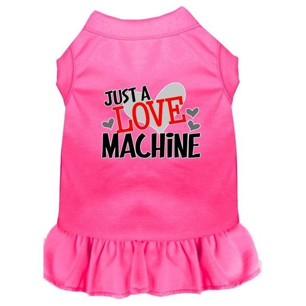 Mirage Pet Mirage Pet 58-441 BPKSM Love Machine Screen Print Dog Dress; Bright Pink - Small 58-441 BPKSM